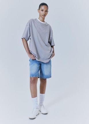 Футболка oversize h&m плотный трикотаж