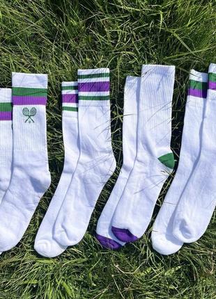 Высокие носки <unk> носки гетры wimbledon оригинал