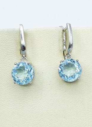 Сережки серебряные с кварцем 4,76 г