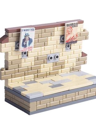 Військові залишки часів другої світової війни бежева цегла