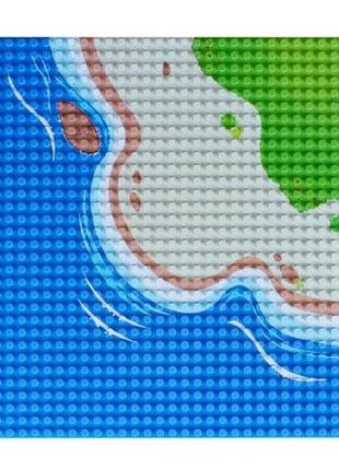 Строительная пластина поле 25х25 см 32*32 пина поворот реки (светло-зеленый)