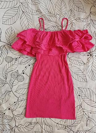 Котонова сукня в рубчик zara 3