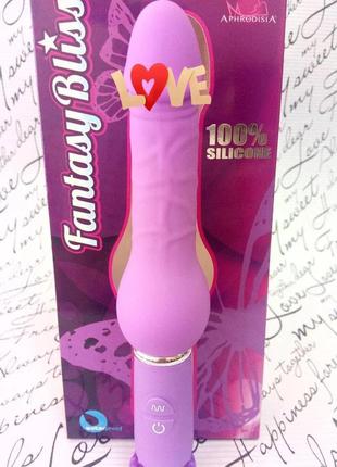 Вибратор вагинальный силиконовый, интимная игрушкаfantasy bliss real pleasure