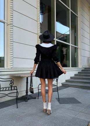Котонвое платье с воротником 6
