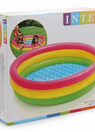 Надувний басейн веселка intex