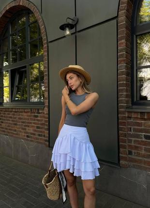 Жіноча коротка легка спідниця із софту