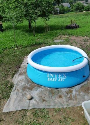 Басейн наливний intex 183×51 см easy set, обʼєм 886 л – швидка установка, міцний пвх