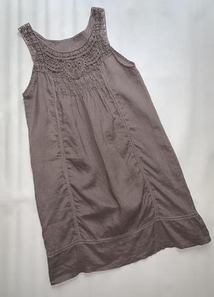 Лляна сукня-сарафан