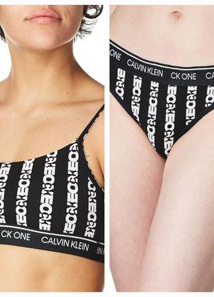 Комплект топ трусики стринги calvin klein размер s хлопок оригинал