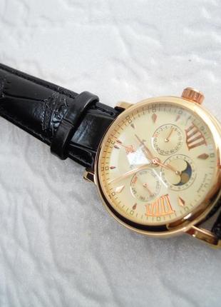Годинник елегантний patek philippe geneve gold white,