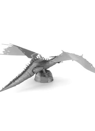 Металеві 3d-пазл - дракон грінготтс. модель набір diy конструктор. іграшка-головоломка для дітей5 фото
