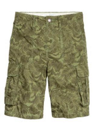 Шорты карго из хлопковой ткани h&m
