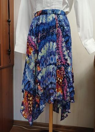 Шикарна літня пишна спідниця на m l  ассіметрія