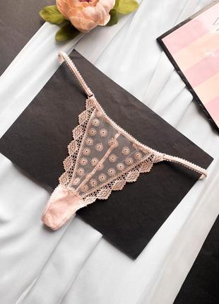 Трусы трусики стринги кружевные сетка