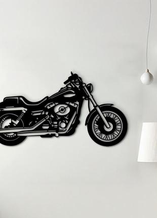 Декоративне панно з дерева, сучасна картина для інтер'єру "harley", мінімалістичний стиль 30x15 см