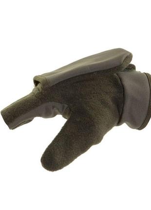 Тактичні перчатки softshell та фліс хакі