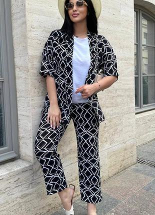Костюм трійка принт