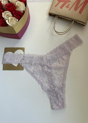 Новые кружевные трусики стринги от h&amp;m 💙💛 сток