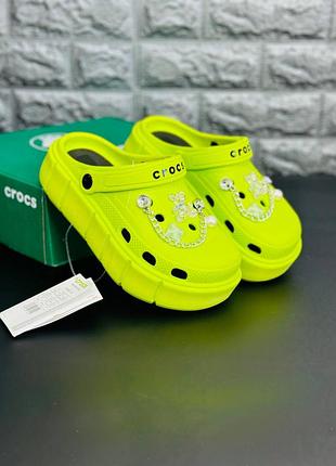 Новинка 2024!!! шльопки жіночі крокси сабо crocs