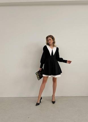 Женское женственное классическое платье с длинным рукавом