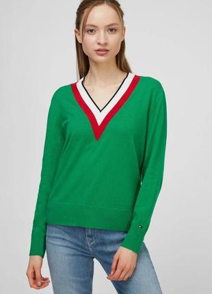 Яскравий легкий светр кофта джемпер tommy hilfiger