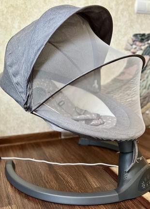 Заколисуючий центр/ крісло - гойдалка momi lami dark grey 0+