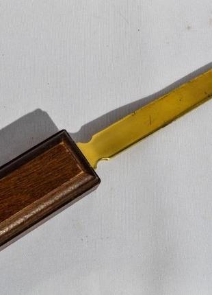 Коллекционный нож для резки бумаги! латунь,дерево. germany!