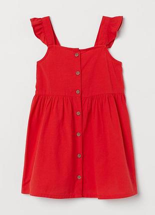 Красное платье без рукавов h&m