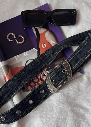 Джинсовый винтажный ремень