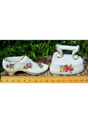 Миниатюрный набор- туфелька(башмак,ботинок) и утюг,утюжок! england!