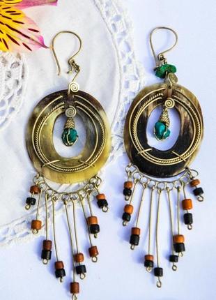 Шикарные винтажные серьги! эксклюзив!