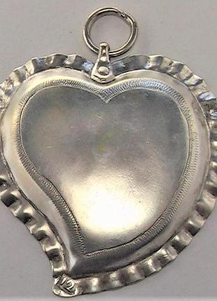 Серце мисок іудіка Еврейське срібло 12 проба царське 19 століття 28,38 грам по 40 гривен