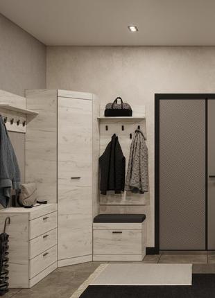 Передпокій комплект еверест соната 9 дуб крафт білий