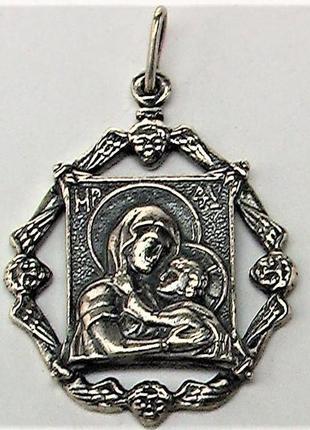 Подвеска медальон серебро 925 проба 4,46 грамма без пробы