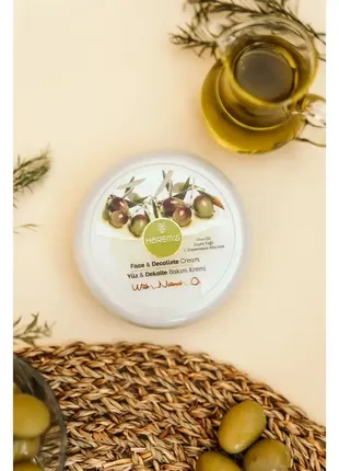 Оливковый крем для лица и зоны декольте harems 125 ml