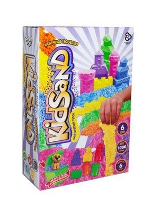 Кінетичний пісок "kidsand" з формочками, 1000 г (рос)