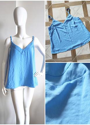 Лекга майка батальная ♥️ голубая на тонких бретелях, базовая