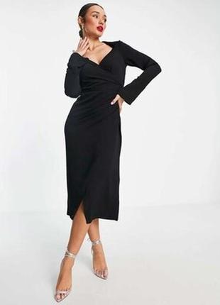 Платье на запах миди осенняя женская asos 9868