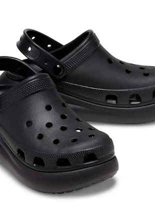 crocs lined кроксы клоги сабо шлепки сандалии на платформе classic crush clog black