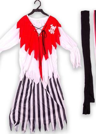 Карнавальный костюм для девочки пиратка abc l (130-140 см)1 фото