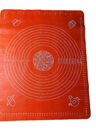 Килимок кондитерський силіконовий frico fru-083-orange 70х50 см оранжевий