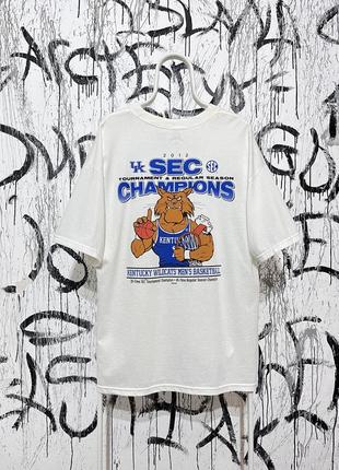 Футболка kentucky, баскетбол чоловіча, оригінал, чемпіонс, 2012, велике лого, зручне