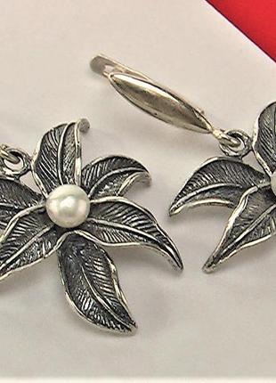 Серьги серебро 925 проба 9,38 грамма