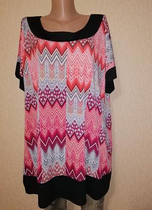 Красивая женская яркая трикотажная футболка, блузка 22 р. bm collection