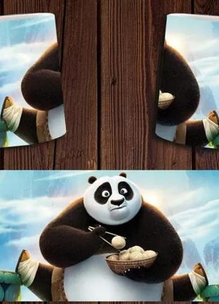 Чашка белая керамическая "кунг-фу панда" kung fu panda  aurora