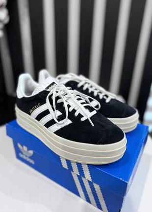 Кроссовки adidas gazelle bold originals core black hq6912