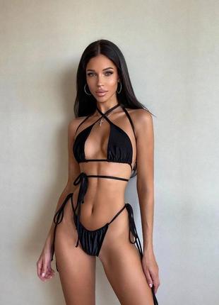 Купальник цвета: черный, белый, коралловый, салатовый