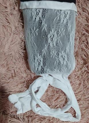 Колготки ажурные лолита haradjuku трендовые с цветами подарок