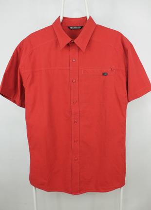 Якісна треккінгова сорочка рубашка теніска arc'teryx short sleeve red cotton shirt