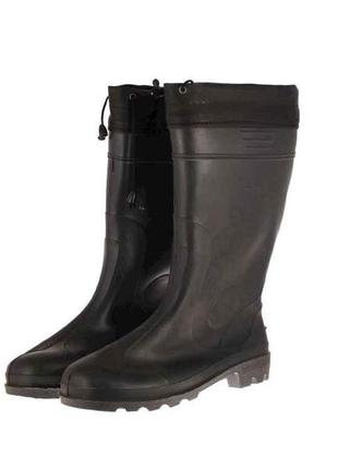 Чоботи гумові чол. з повстяною вставкою на шнурку, чорні 42р тм verona